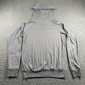 Icebreaker Hoodie Women's Gray XS Merino Wool Cool-Lite Pullover Baselayer